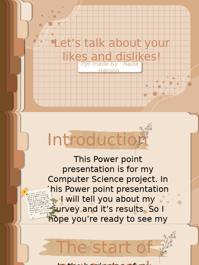 Student Survey on Likes and Dislikes | PDF