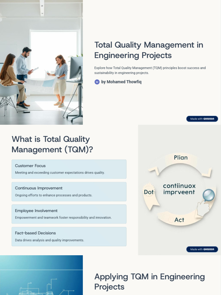 TQM Strategies for Engineering Success | PDF | Quality Management ...