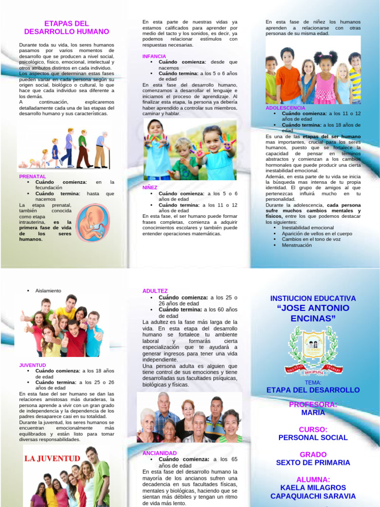 Etapas del Desarrollo Humano | PDF | Adultos | Aprendizaje