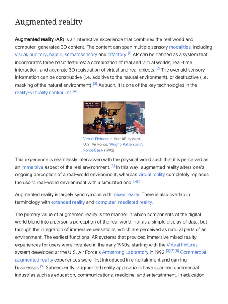Understanding Augmented Reality Basics | PDF | Augmented Reality ...