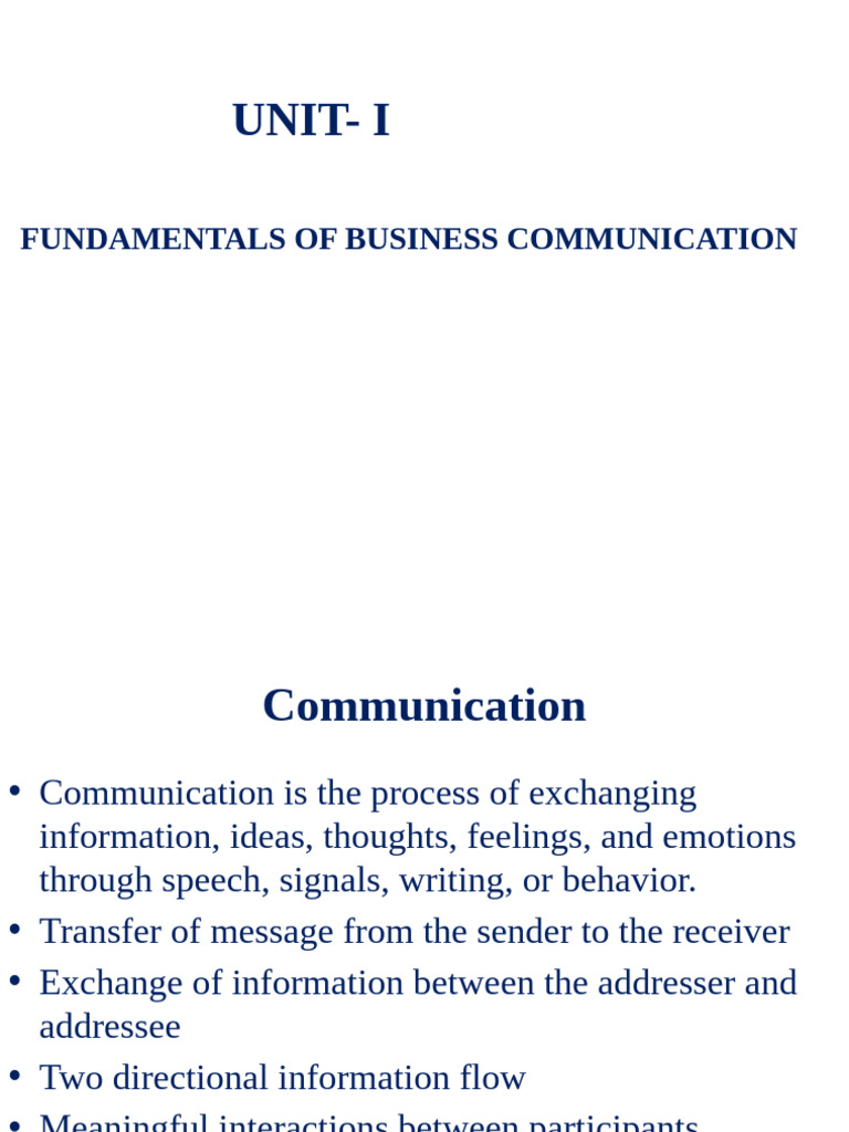Unit 1 Business Communication | PDF | Communication | Computer Security
