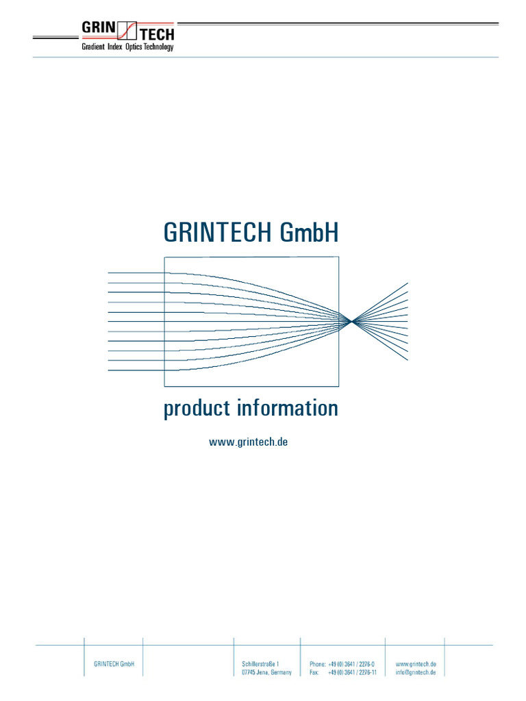 GRINTECH Gradient Index Rod Lenses | PDF | Waves | Glass Engineering ...