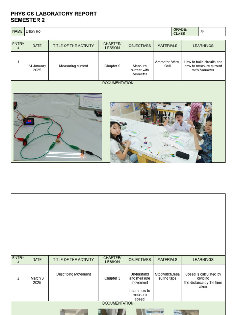 Physics Lab Report: Current & Pressure | PDF | Physical Sciences ...