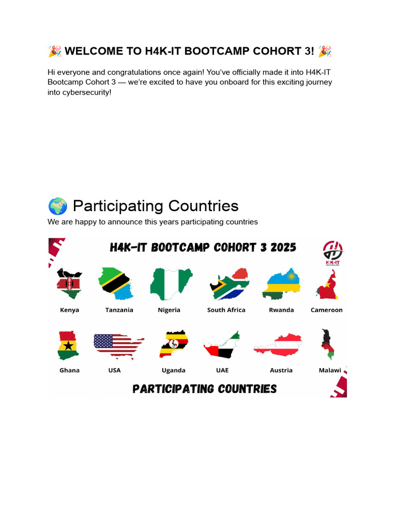H4K-IT Bootcamp Cohort 3 Welcome Guide | PDF | Information Technology ...