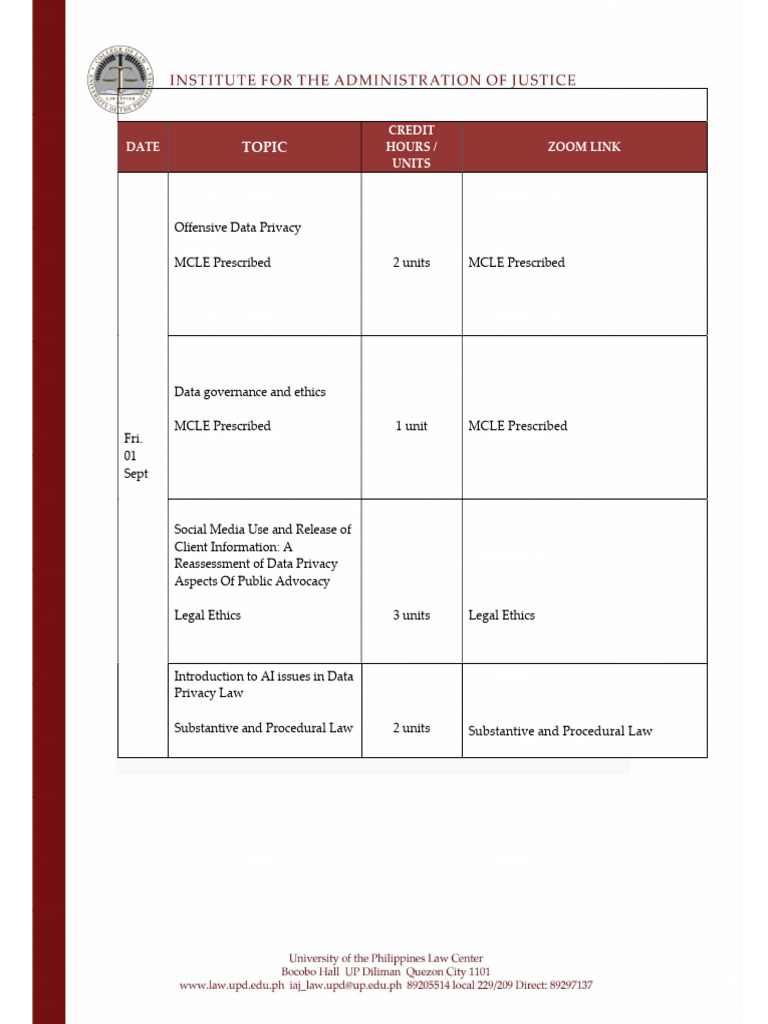 Data Privacy Law MCLE Courses | PDF
