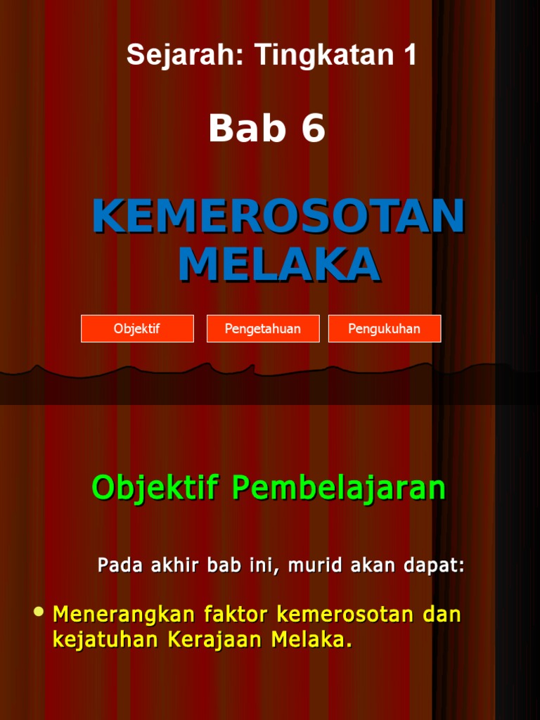 Sejarah Tingkatan 1 Bab 6 Nota Power Point  PDF