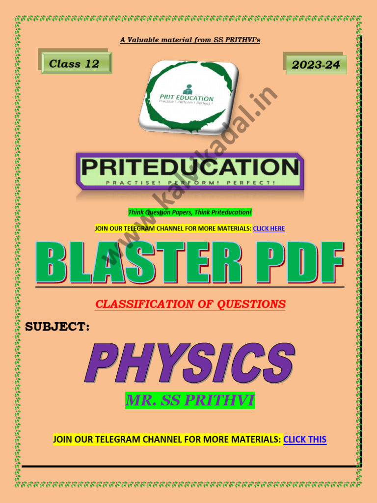 12th Physics Classification of Reactions EM 2023 | PDF | Electric ...