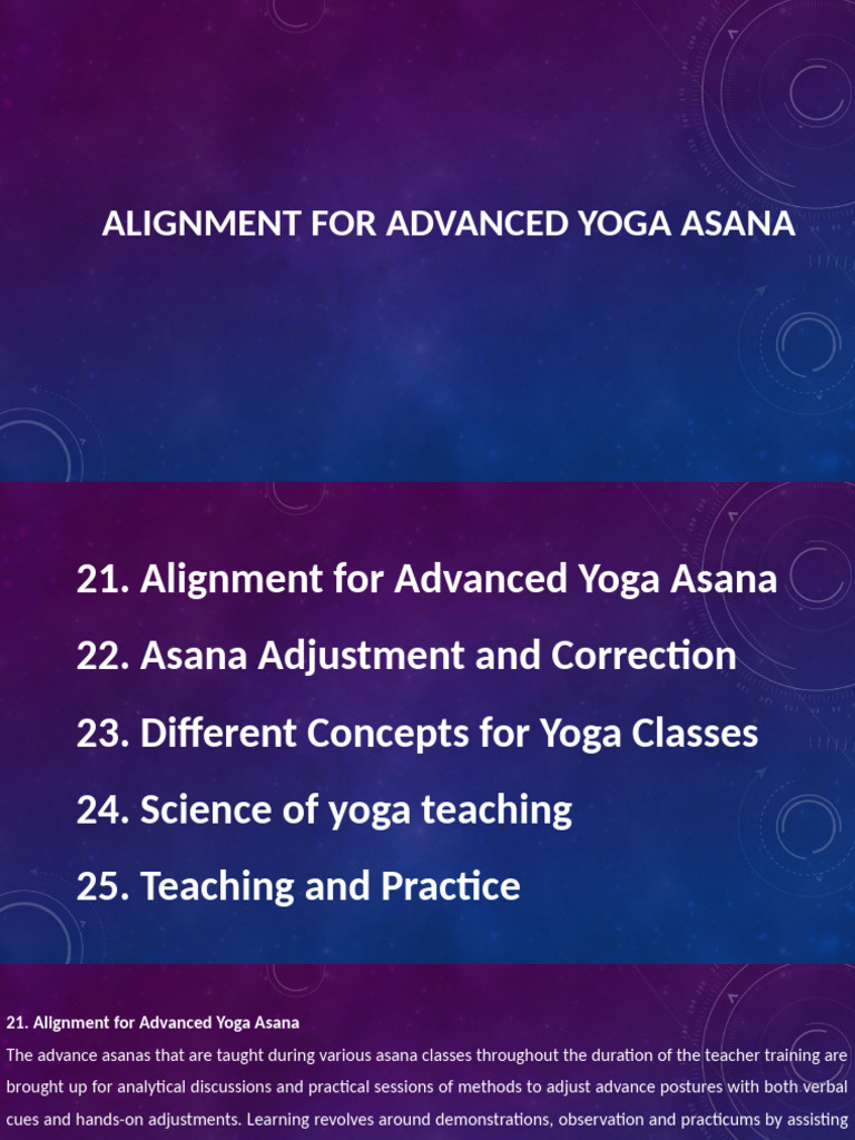 Advanced Yoga Asana Alignment Techniques | PDF | Asana | Yoga