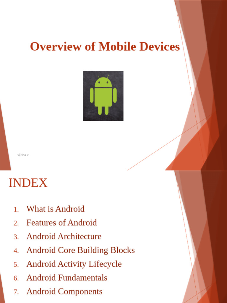 Android Mobile Device Overview | PDF | Android (Operating System ...