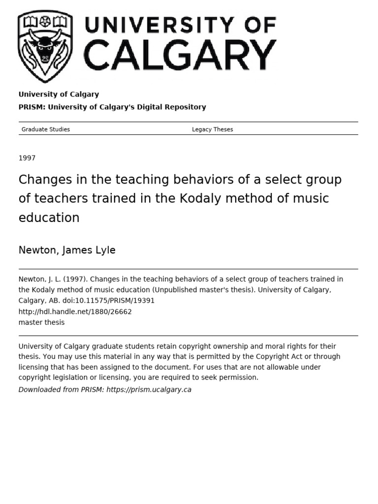 Changes in The Teaching Behaviours and KODÁLY METHOD | PDF | Music ...