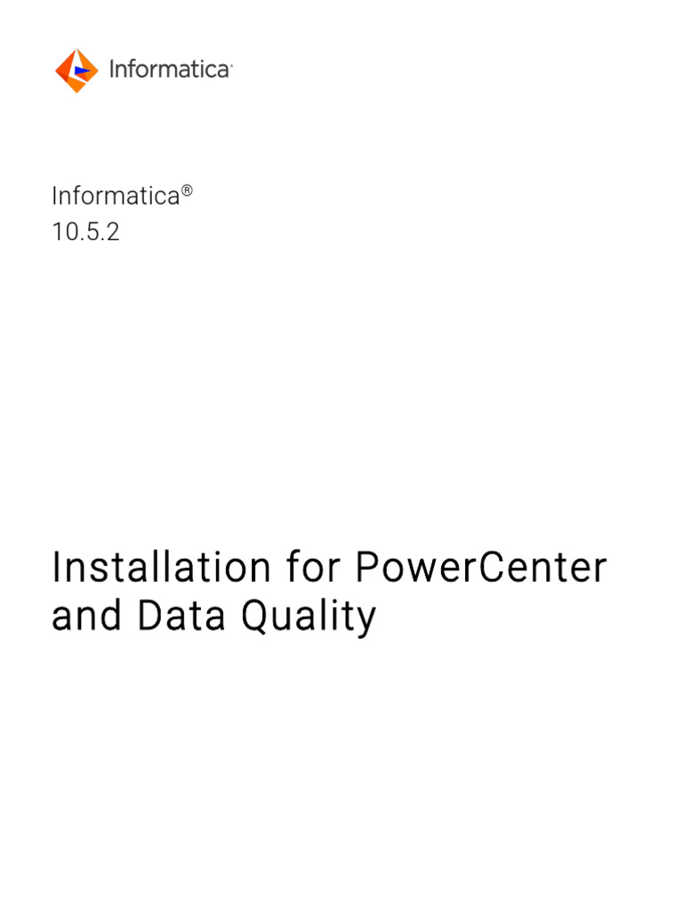 Informatica PowerCenter 10.5.2 Installation Guide | PDF | Databases ...