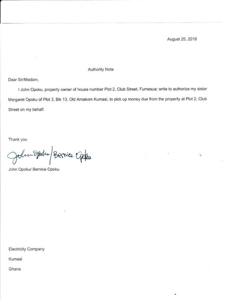 Authority Note | PDF
