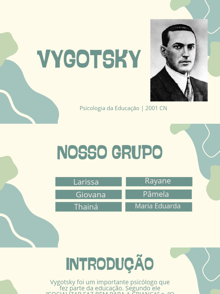 Psicologia da Educação: Vygotsky e ZDP | PDF | Aprendizado | Pedagogia