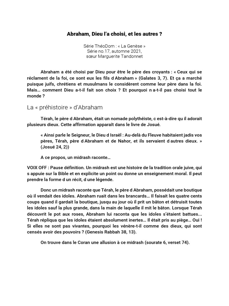 17 3a Abraham v2 | PDF | Abraham | Sarah