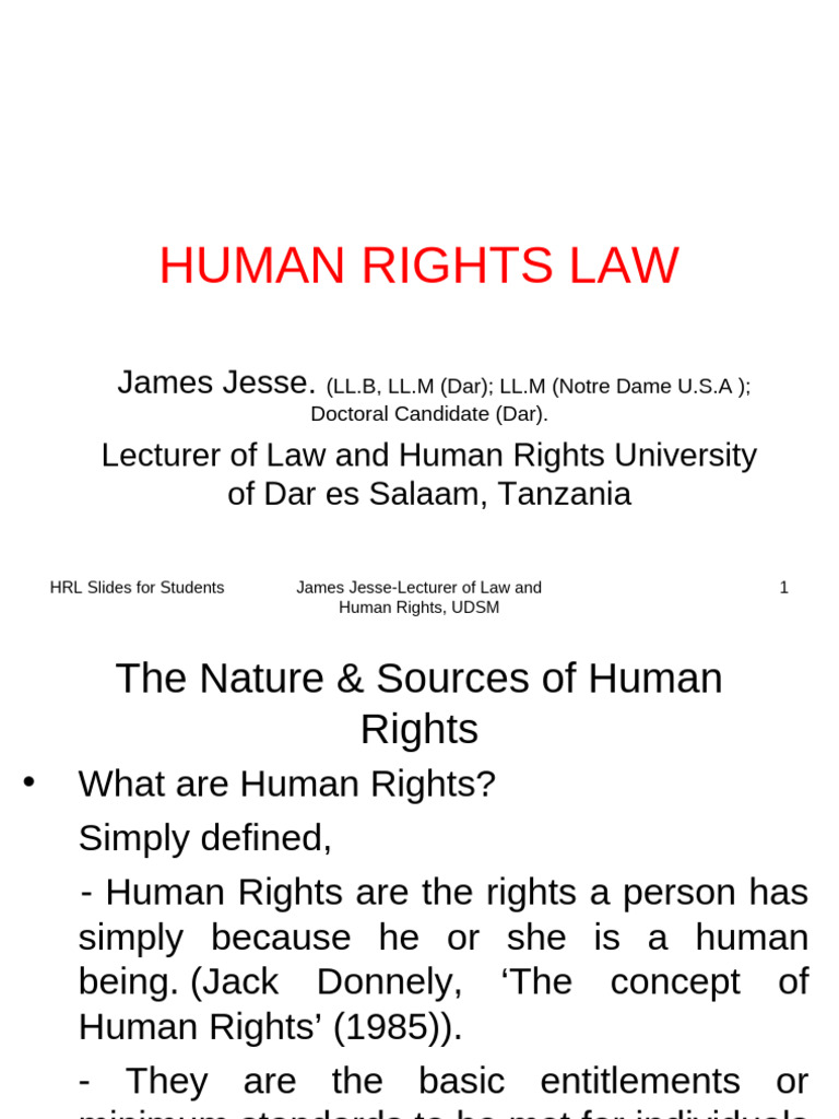 Human Rights Law Overview for Students | PDF | Human Rights | Treaty