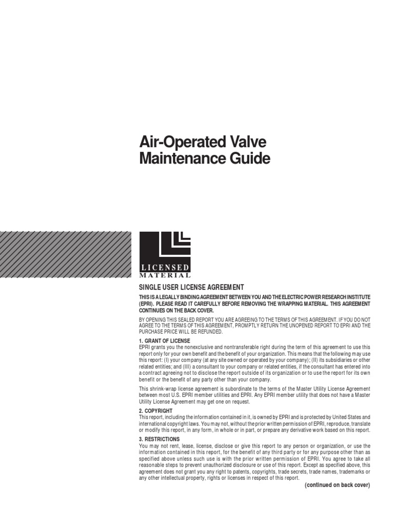 Valve Maintenance Guide Pdf Valve Reliability Engineering