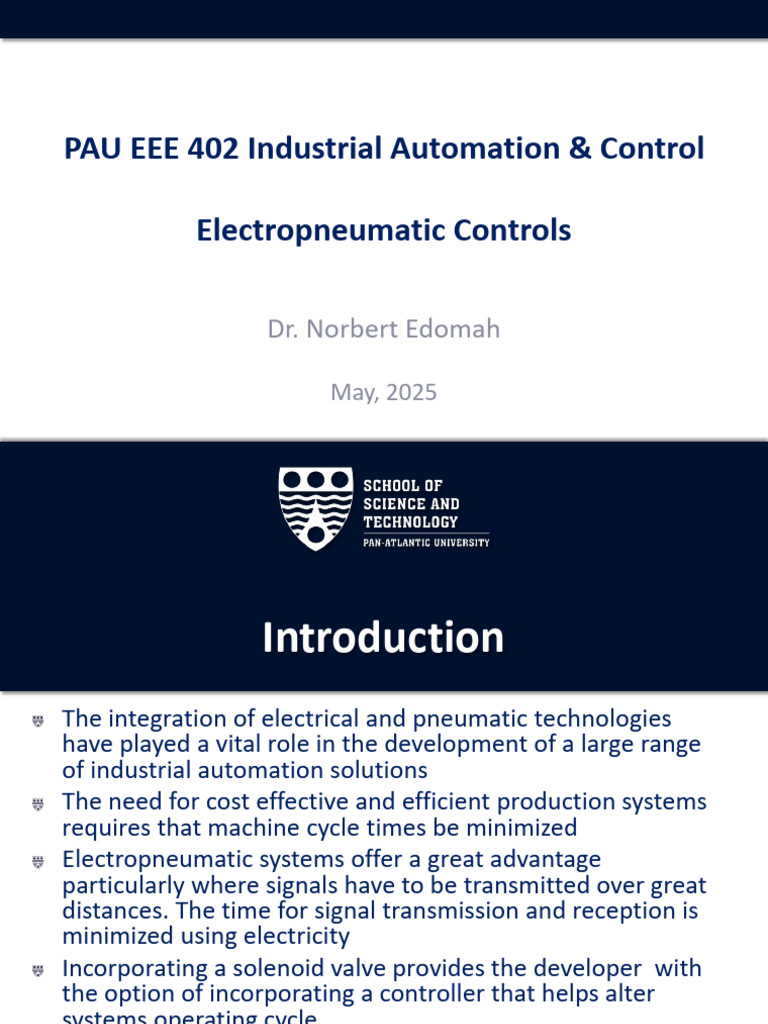 Electropneumatic Control Systems Guide | PDF | Pneumatics | Actuator