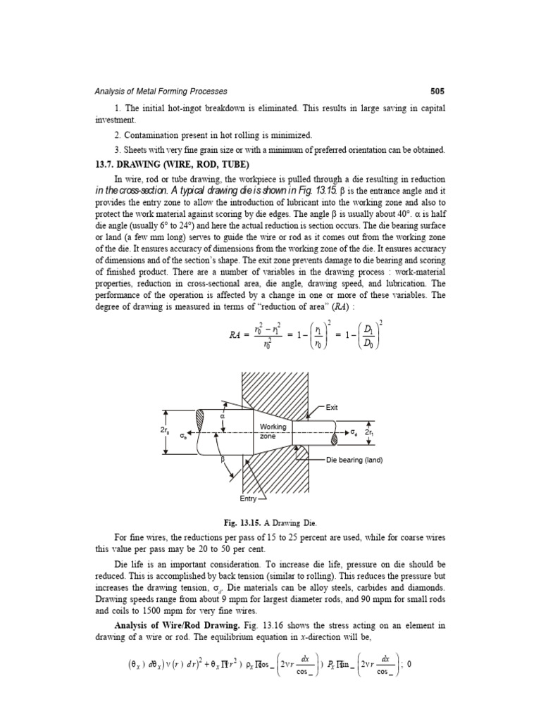 Metal Forming Process Analysis | PDF | Extrusion | Pipe (Fluid Conveyance)