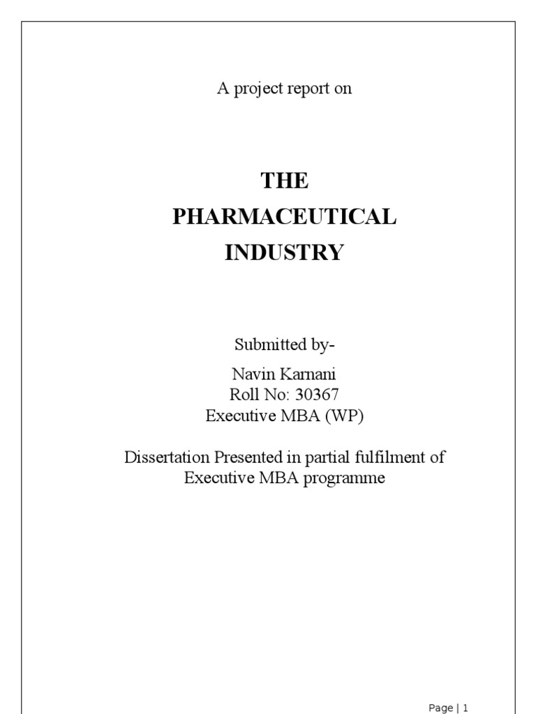 The Pharmaceutical Industry - Project | PDF | Novartis | Pharmaceutical ...