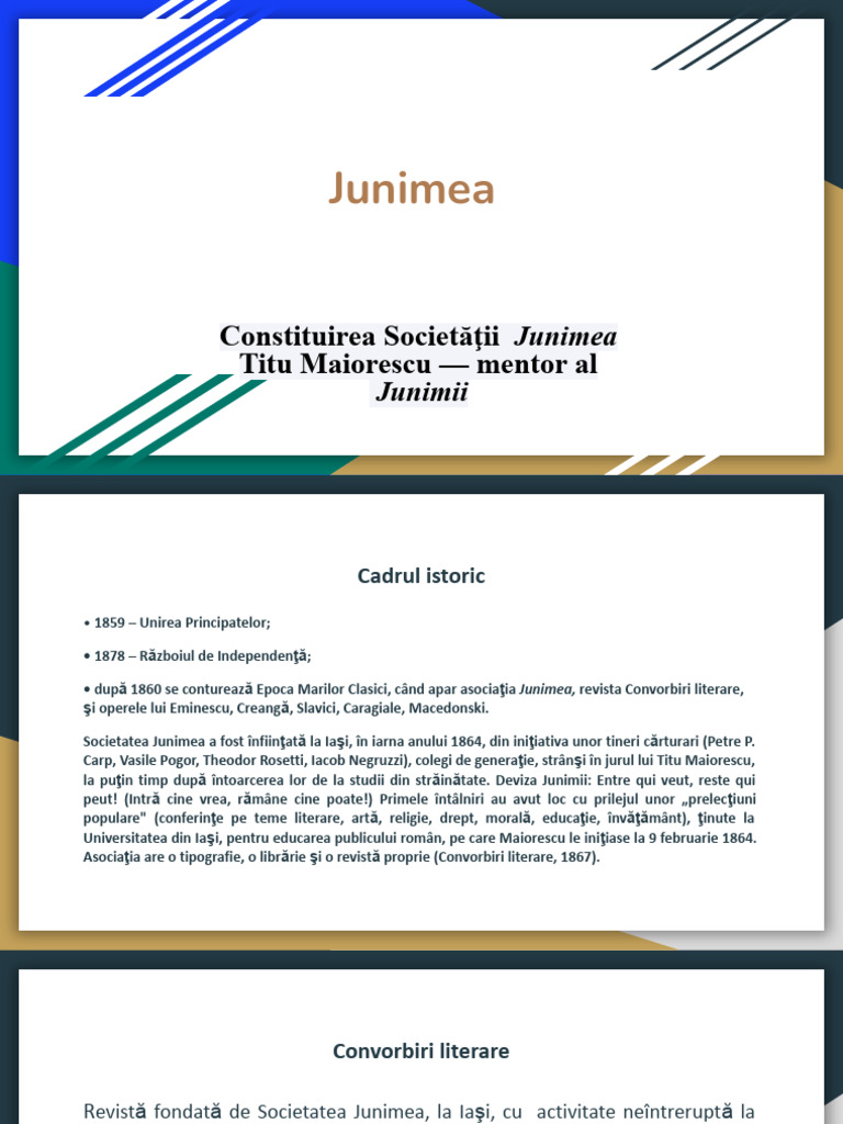 Junimea Titumaiorescu | PDF