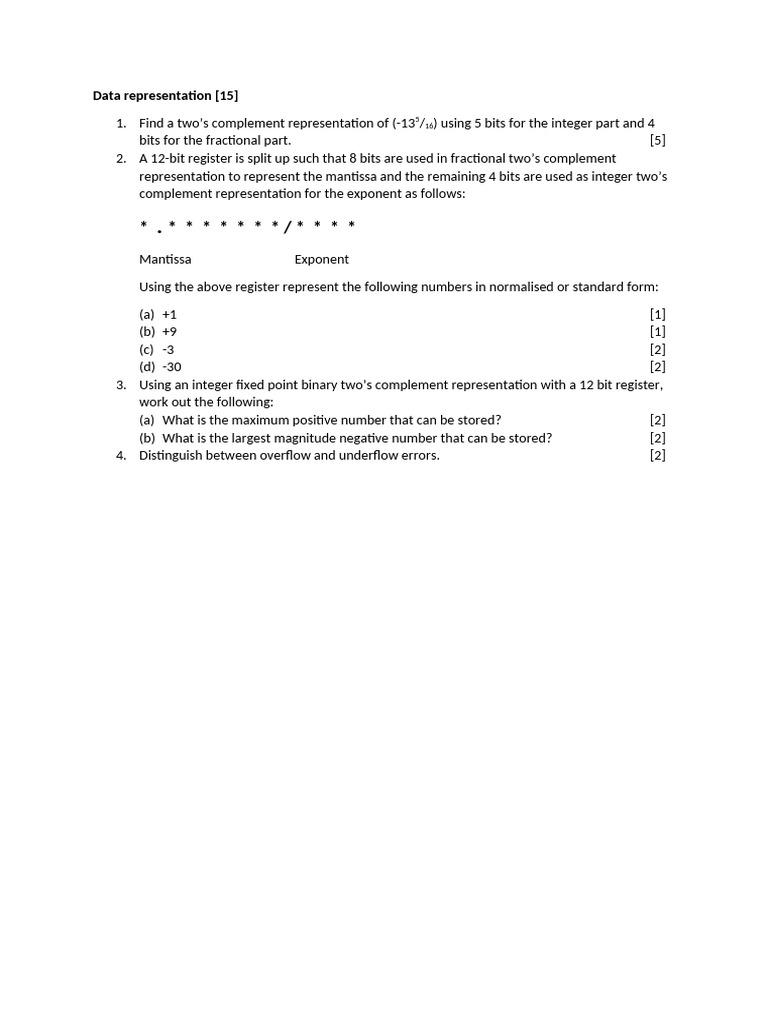8.1.6 Data Representation - End of Chapter Test | PDF