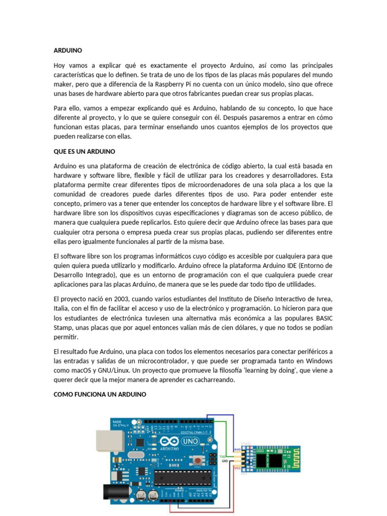 Introducción a Arduino: Plataforma Maker | PDF | Arduino | Microcontrolador
