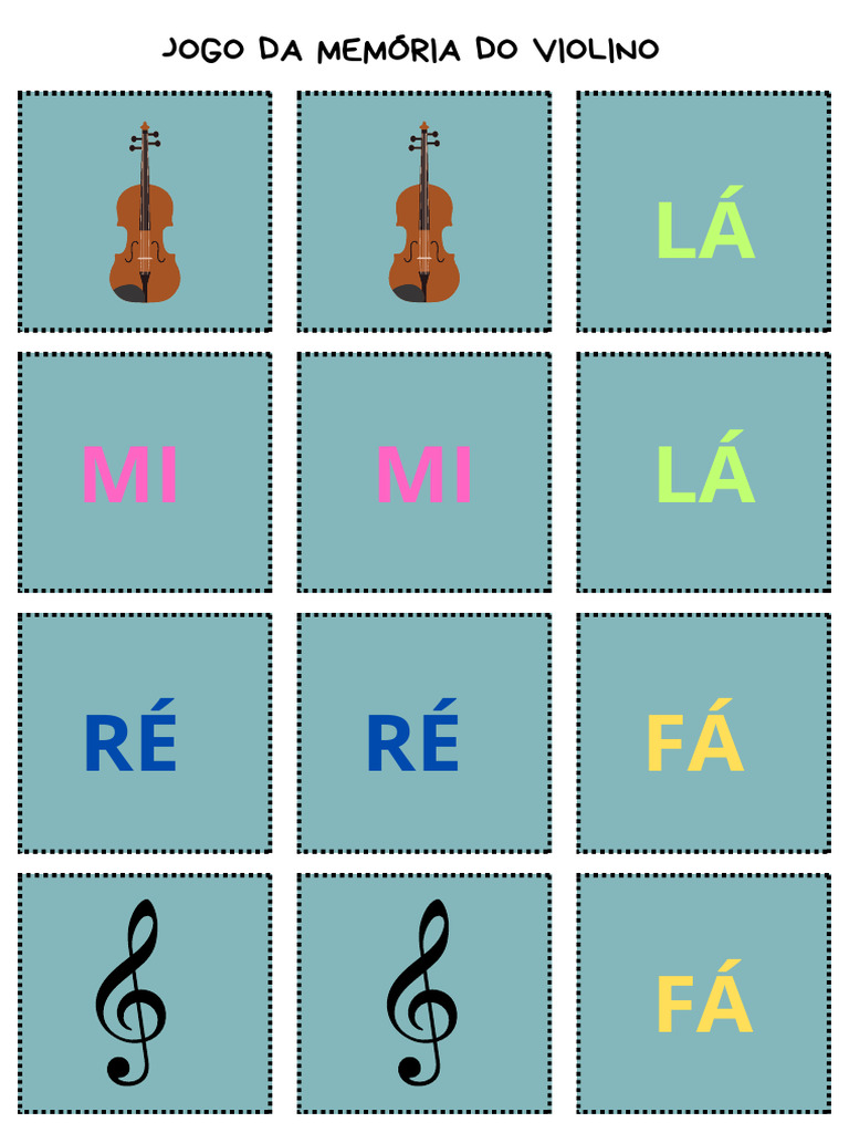 Jogo Da Memória Do Violino Pdf
