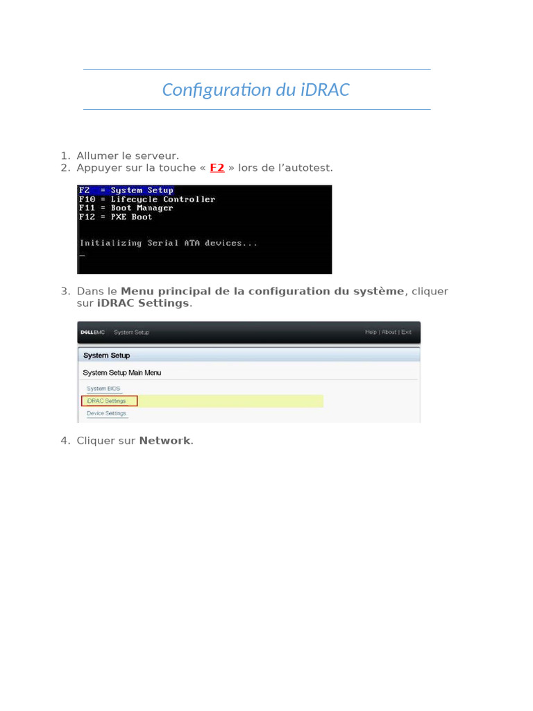 Configuration iDRAC : Guide étape par étape | PDF
