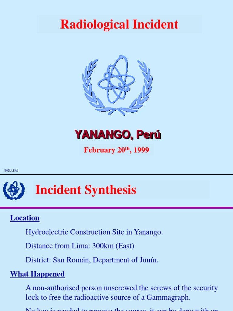 Yanango Radiological Incident Overview | PDF | Environment | Wellness