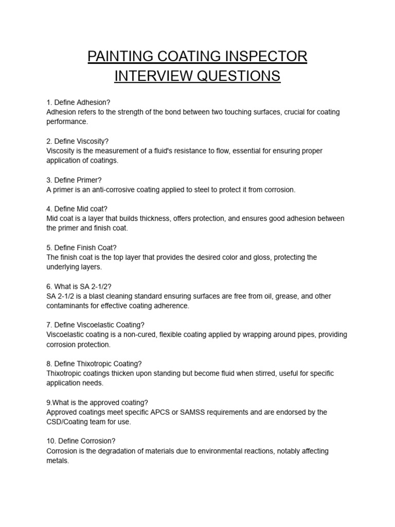 Securing Top Talent: Essential Interview Questions for Hiring Coating ...