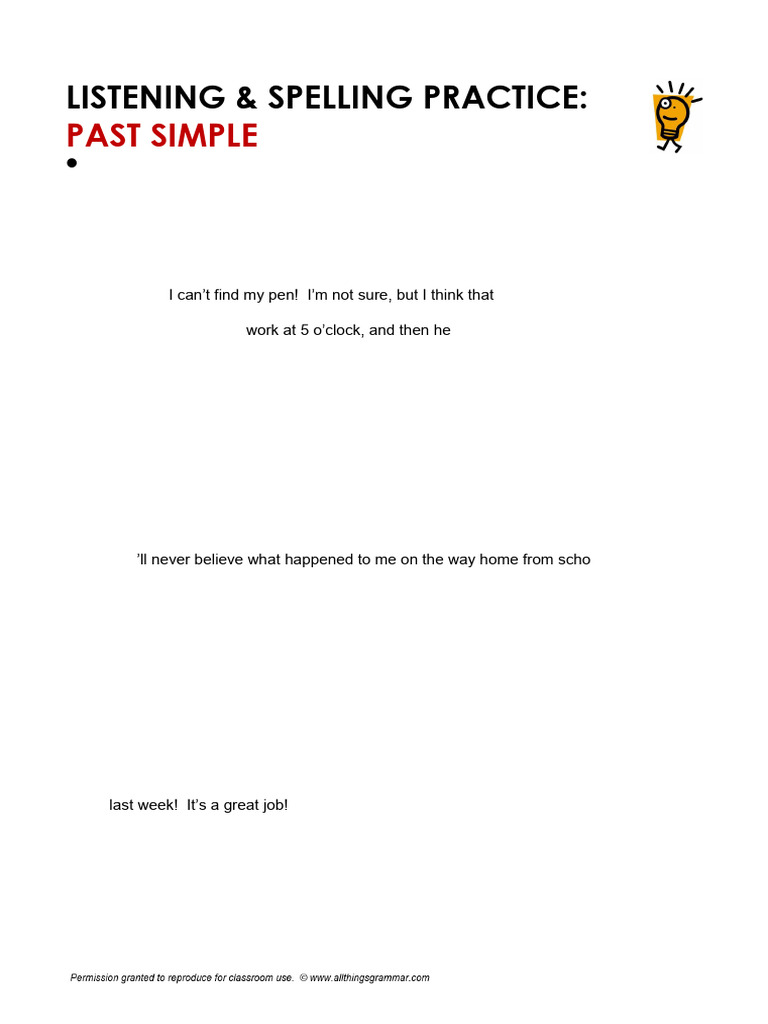 Listening Practice: Past Simple | PDF