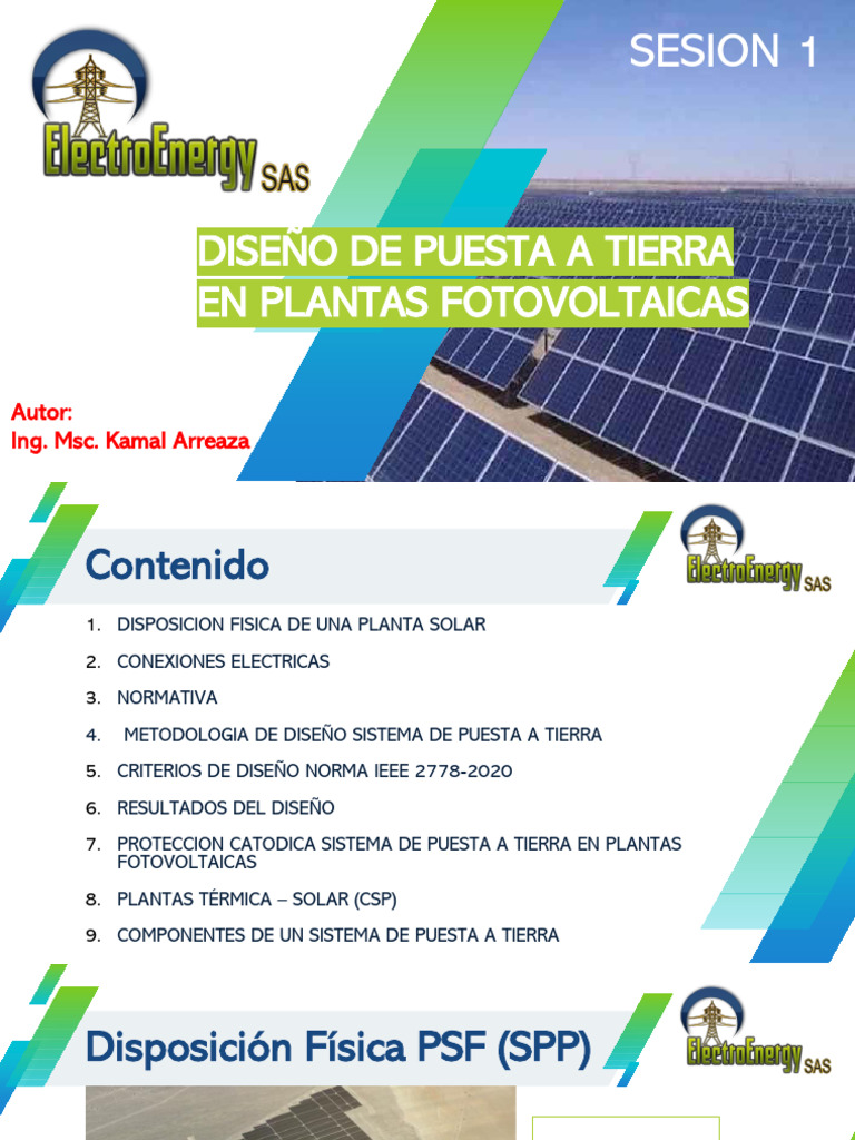 Diseño de Puesta a Tierra en Plantas Solares | PDF | Poder (Física ...