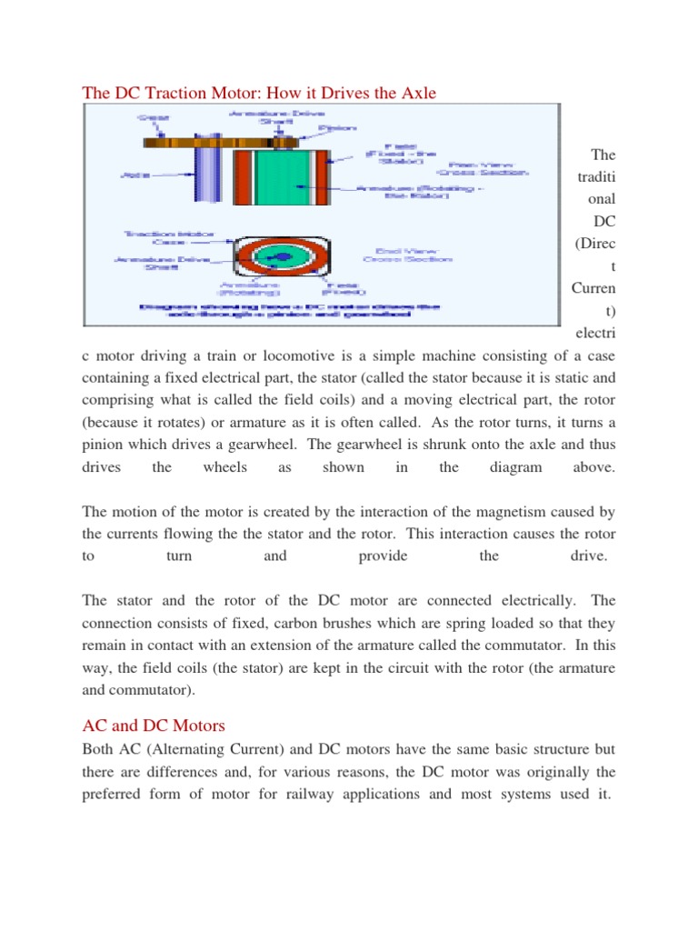 Understanding DC Traction Motors | PDF | Electric Motor | Electrical ...