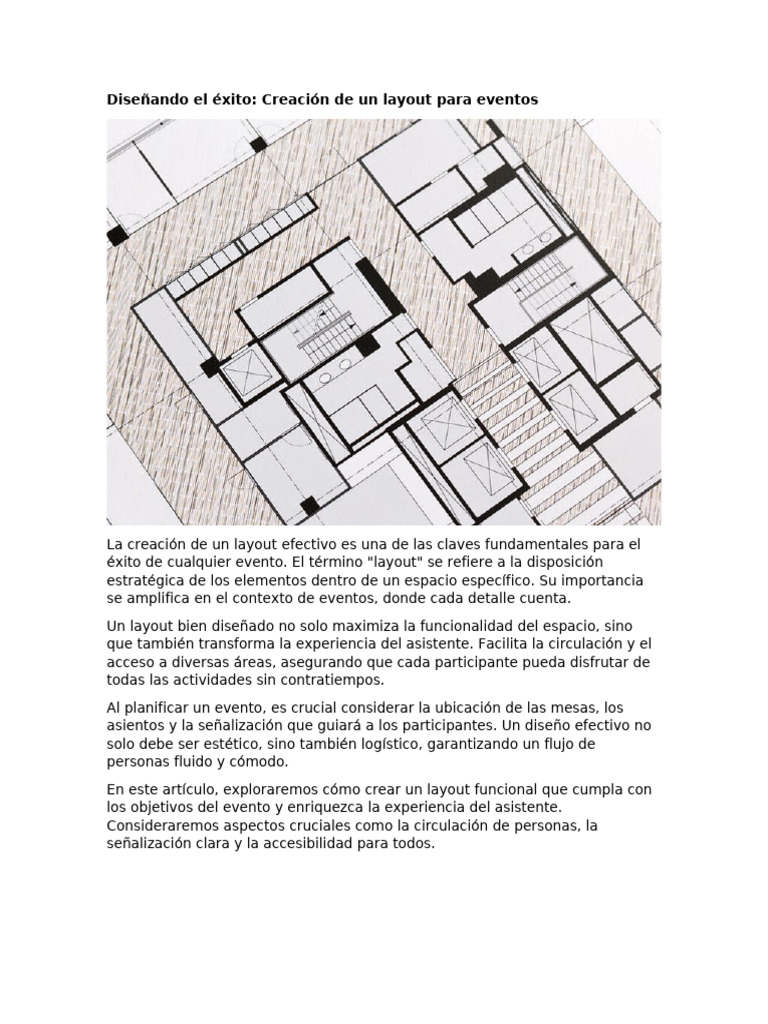 Creación de Layout para Eventos Efectivos | PDF | Planificación | Diseño