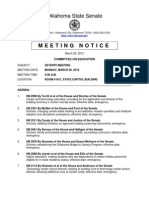 Meeting Notice: Oklahoma State Senate