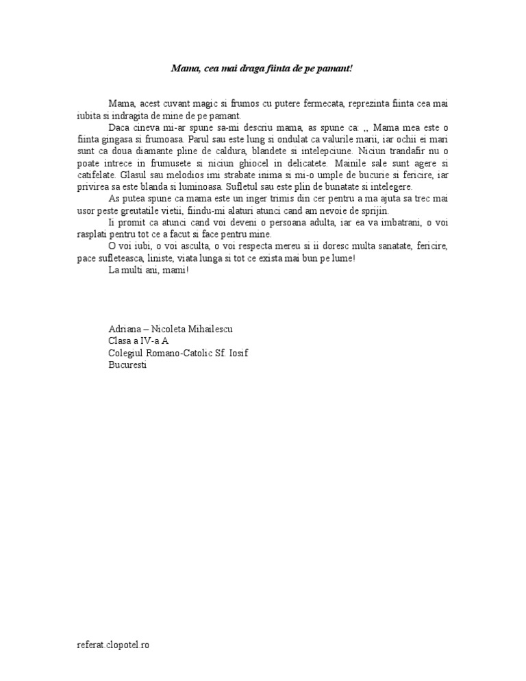 0 Compunere Mama | PDF