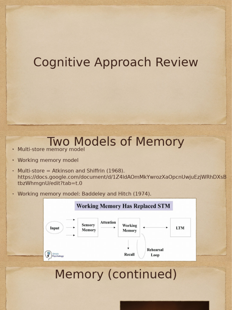 Cognitive Models of Memory and Thinking | PDF | Memory | Schema ...
