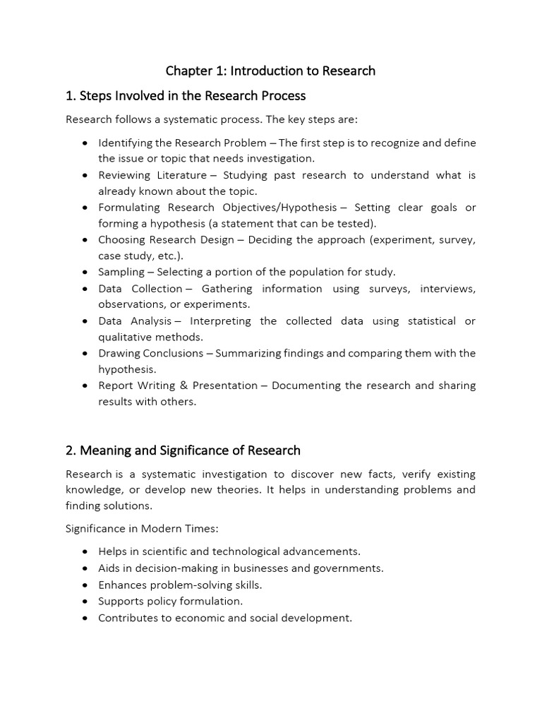 Research Process and Design Overview | PDF | Type I And Type Ii Errors ...