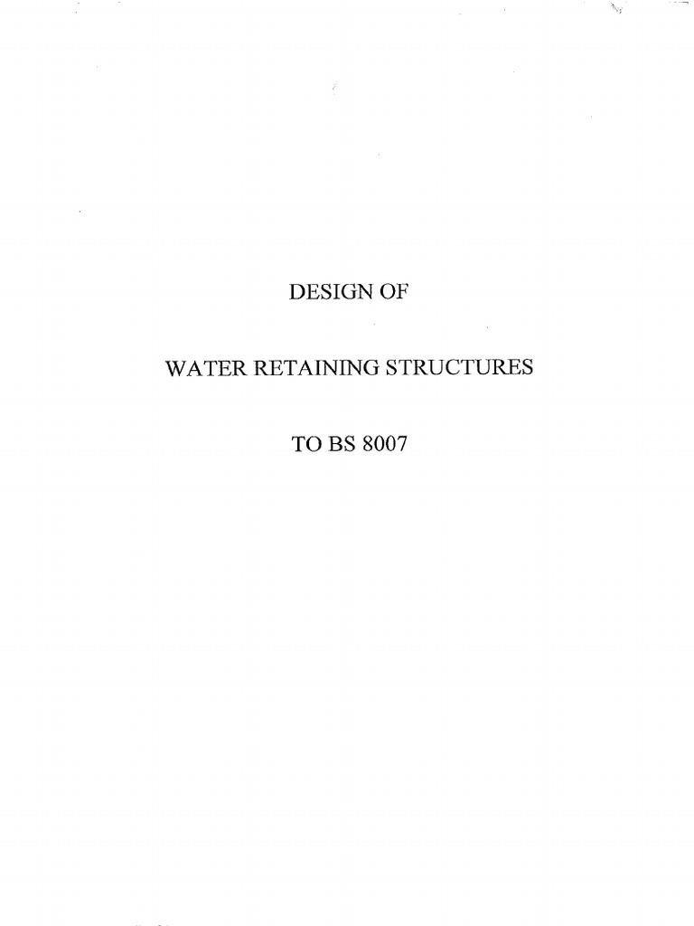 RCD 401T Notes Water Retaining Structures | PDF