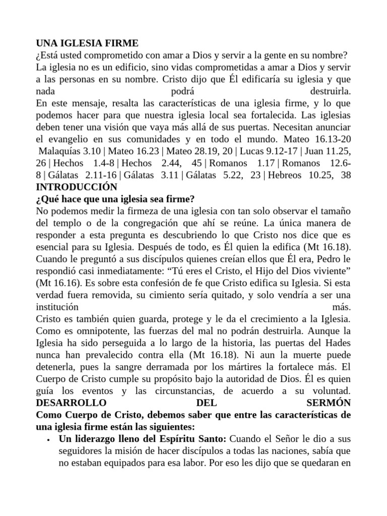 Una Iglesia Firme | PDF | Iglesia cristiana | Cristo (título)