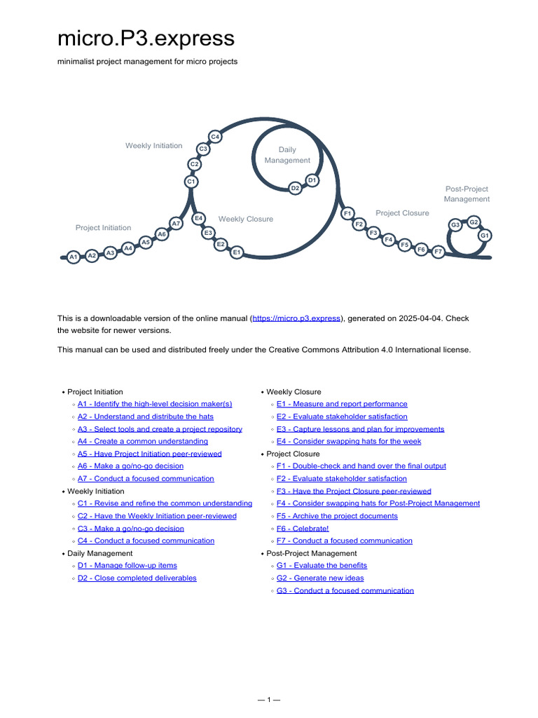 Micro Project Management Guide | PDF