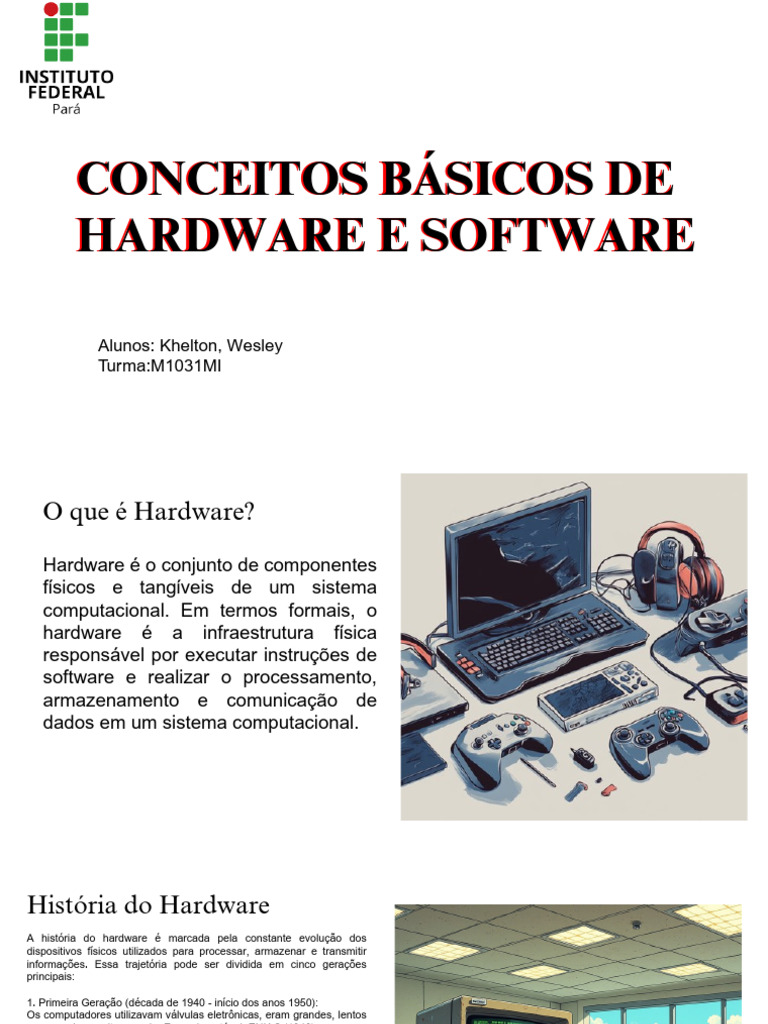 Conceitos de Hardware e Software Básicos | PDF | Hardware de computador ...