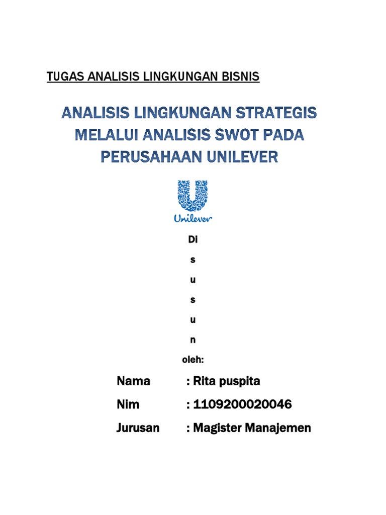 Analisis Swot Pada An Unilever