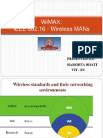 Wimax: Ieee 802.16 - Wireless Mans: Presented By:-Harshita Bhatt Vit - Ec
