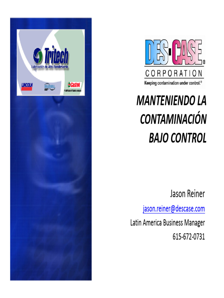 Microsoft PowerPoint - Keeping Contamination Under Control Spanish ...
