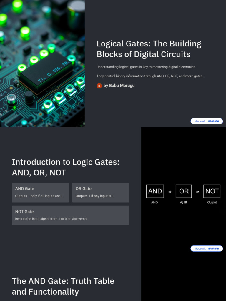 Logical Gates The Building Blocks of Digital Circuits | PDF | Logic ...