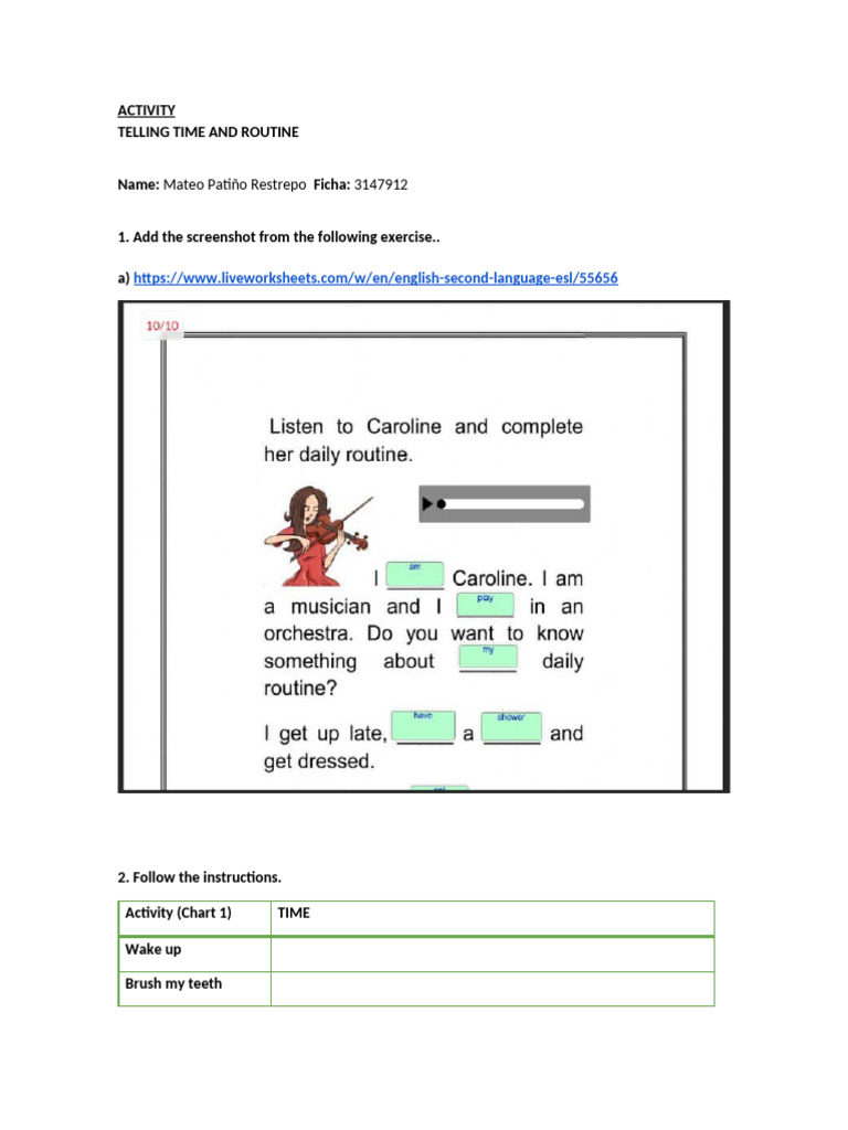 My Routine document | PDF