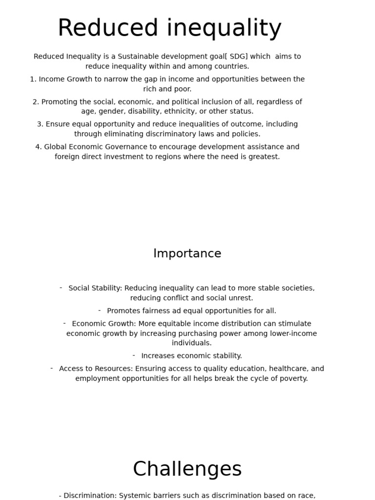 Reducing Global Inequality Strategies | PDF