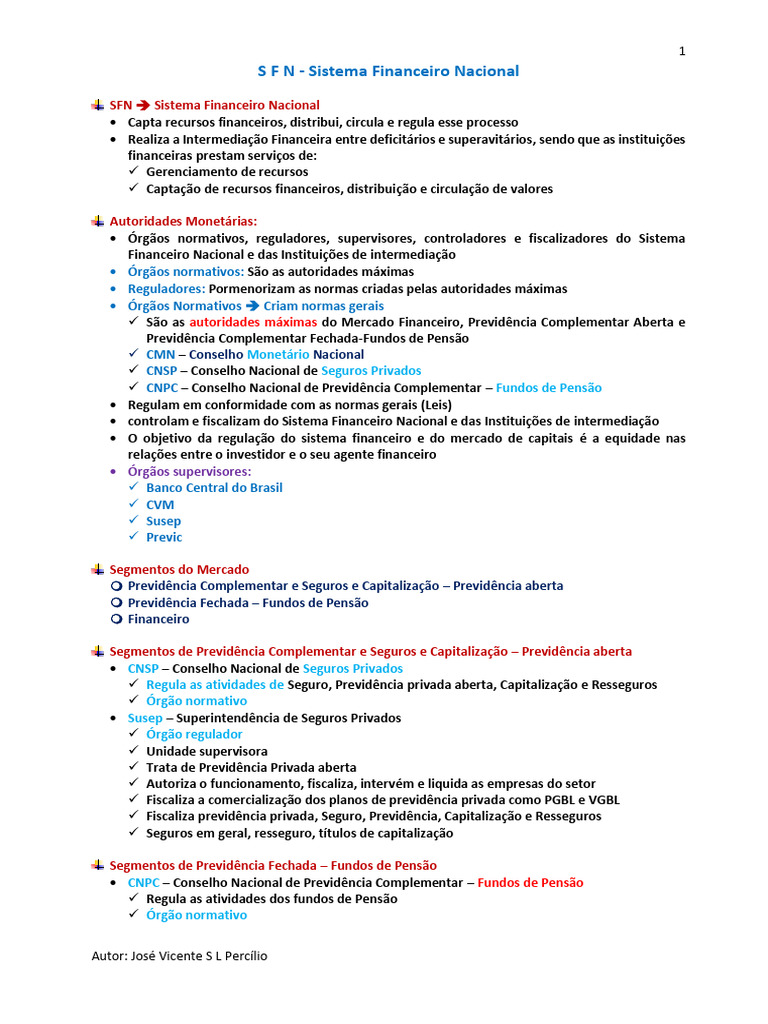 Estrutura do Sistema Financeiro Nacional | PDF | Fundos mútuos | Debênture