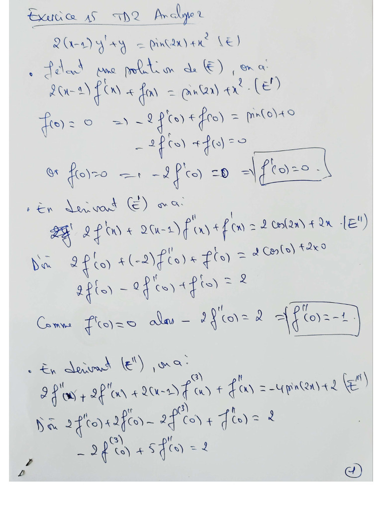 Corr Exo15 TD2 Analyse2 | PDF